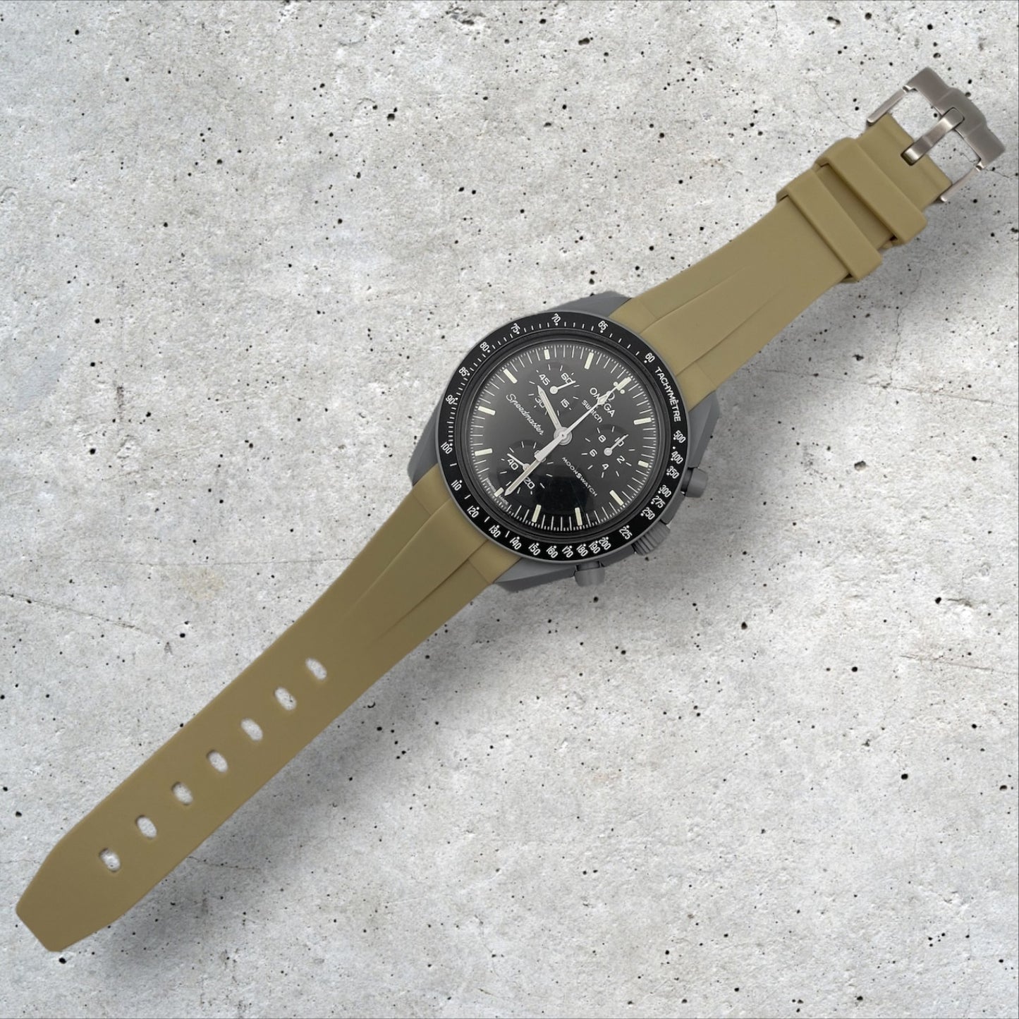SILIKON ARMBAND für OMEGA X SWATCH SPEEDMASTER MOONSWATCH