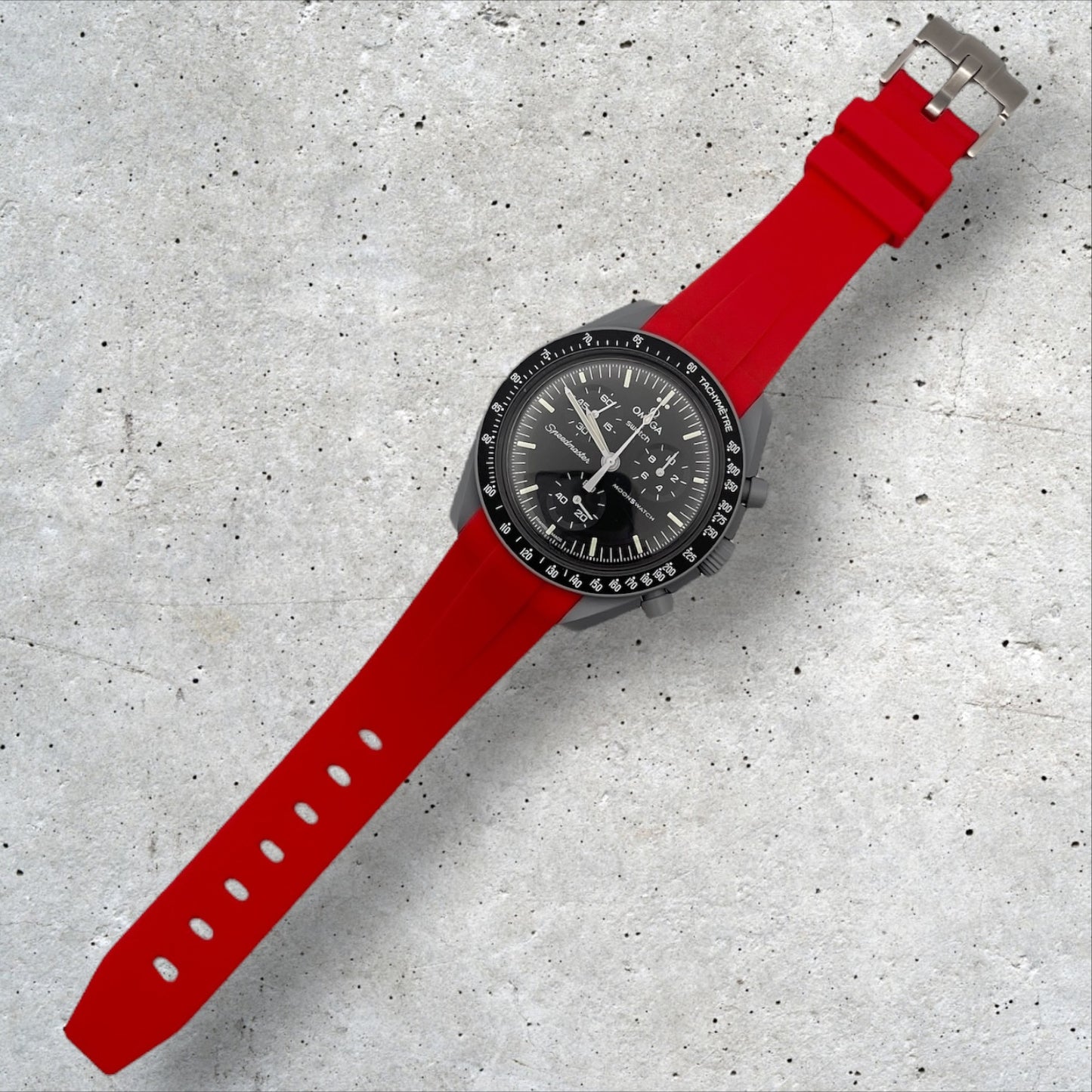 SILICONE STRAP for OMEGA X SWATCH SPEEDMASTER MOONSWATCH