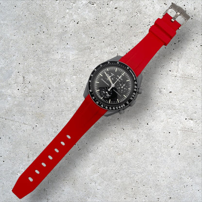 SILICONE STRAP for OMEGA X SWATCH SPEEDMASTER MOONSWATCH