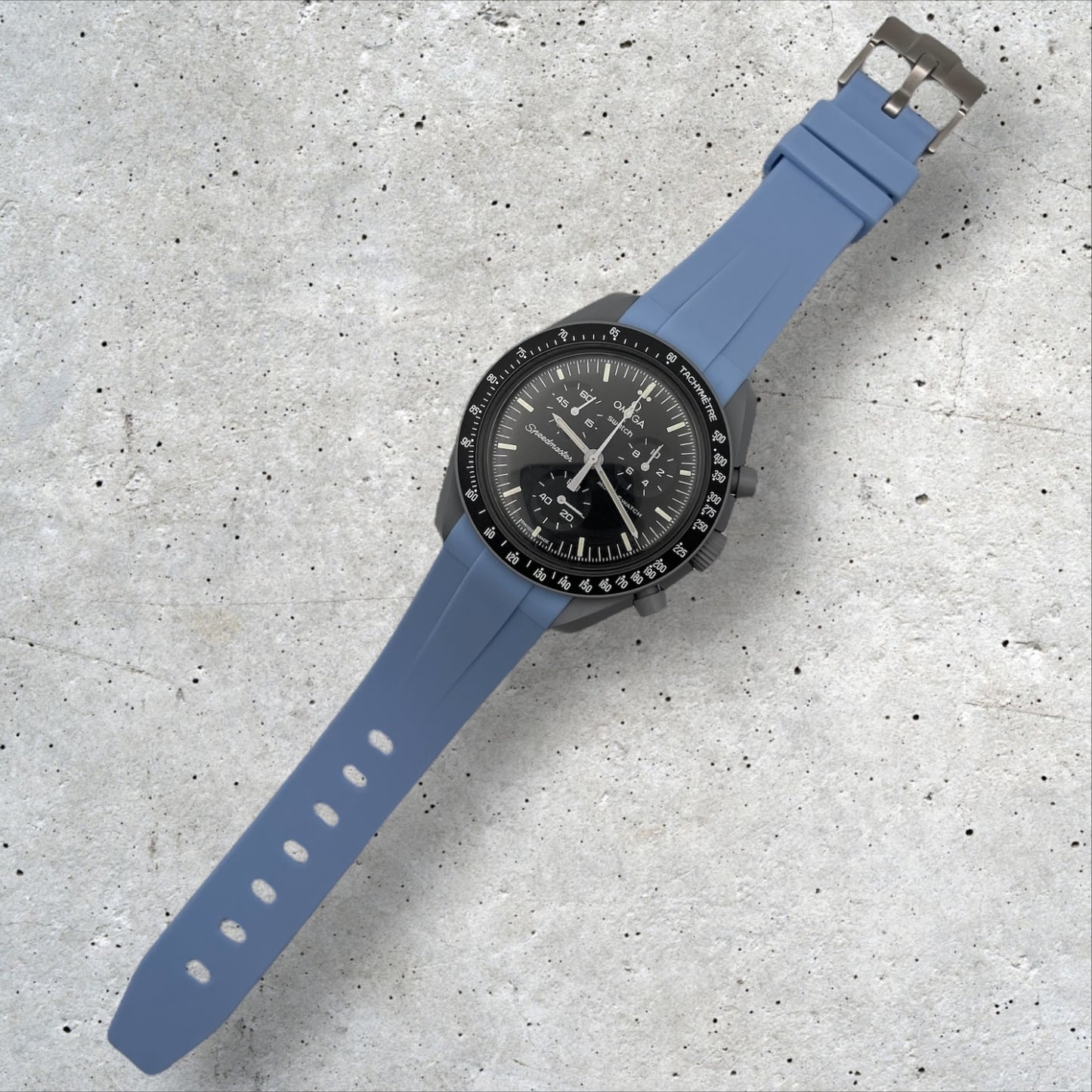 SILIKON ARMBAND für OMEGA X SWATCH SPEEDMASTER MOONSWATCH