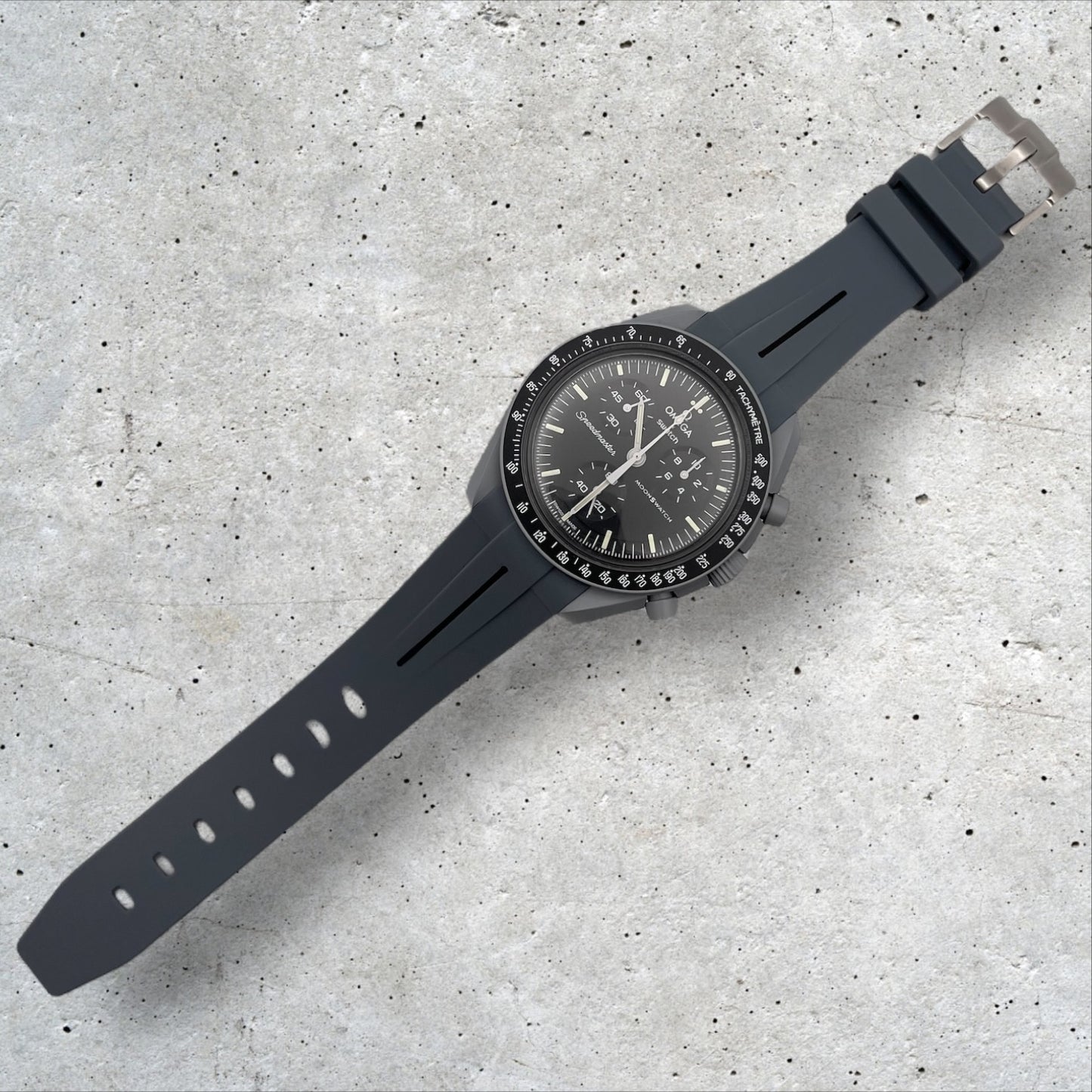 SILICONE STRAP for OMEGA X SWATCH SPEEDMASTER MOONSWATCH