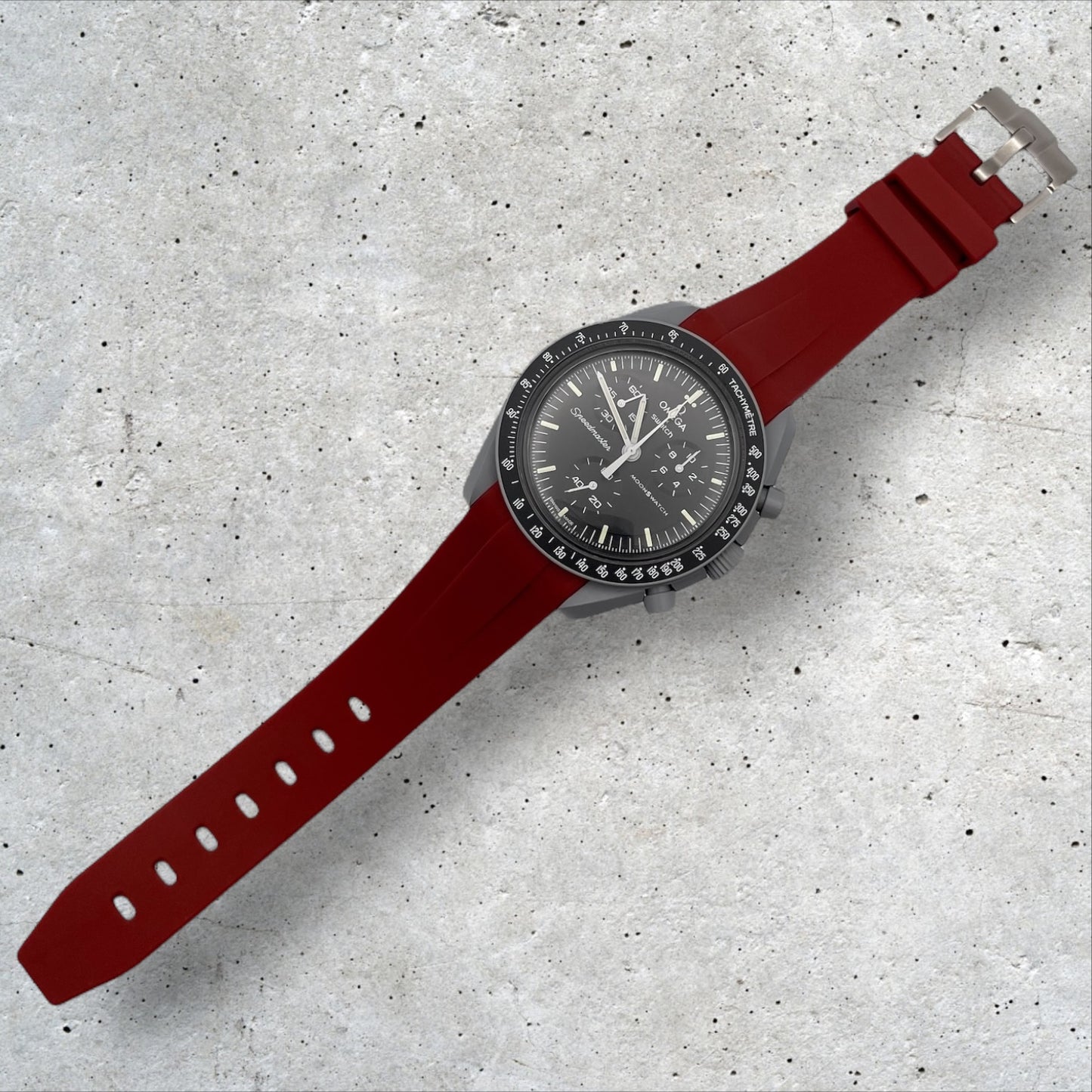 SILIKON ARMBAND für OMEGA X SWATCH SPEEDMASTER MOONSWATCH