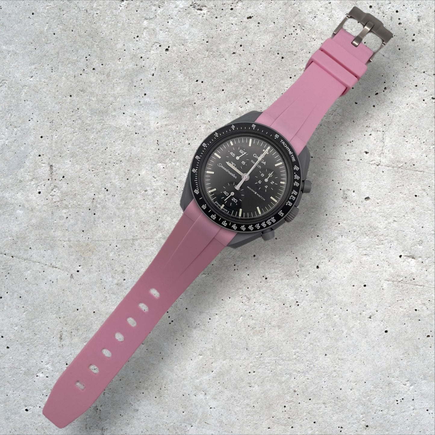 SILICONE STRAP for OMEGA X SWATCH SPEEDMASTER MOONSWATCH